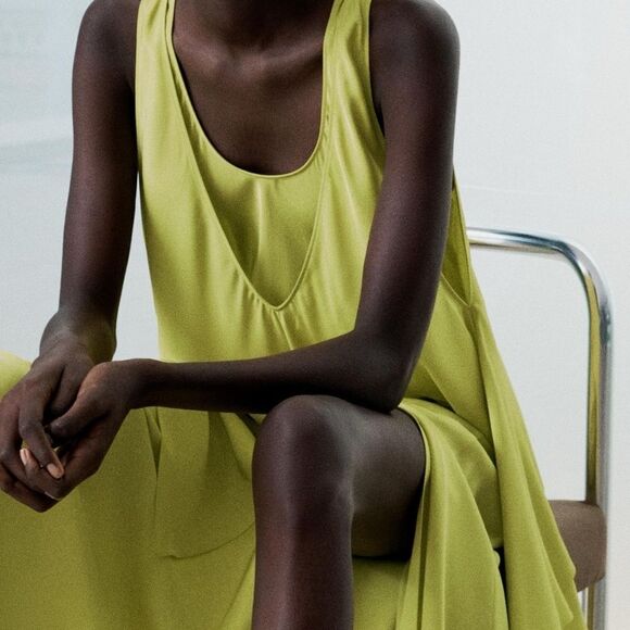 Zara flowy dress with cape NWT - Picture 5 of 7